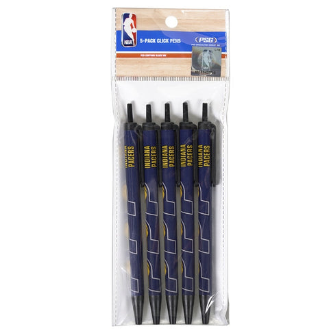 Indiana Pacers Pens Click Style 5 Pack Special Order