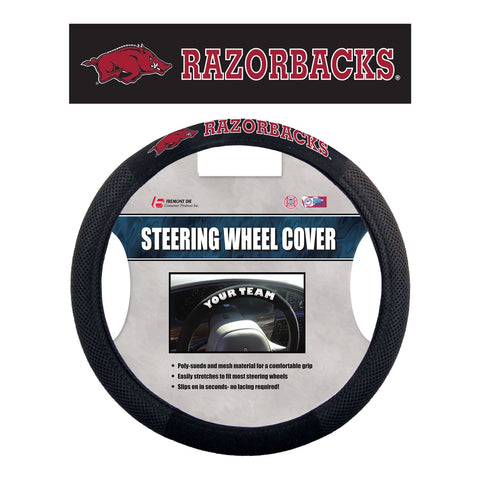 Arkansas Razorbacks Steering Wheel Cover Mesh Style CO