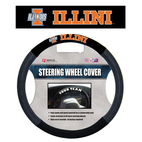 Illinois Fighting Illini Steering Wheel Cover Mesh Style