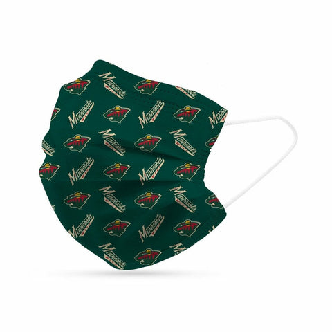 Minnesota Wild Face Mask Disposable 6 Pack