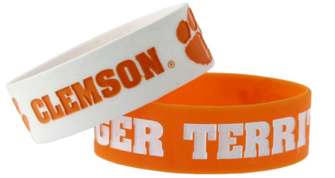 ~Clemson Tigers Bracelets 2 Pack Wide - Special Order~ backorder