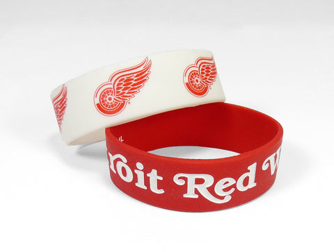Detroit Red Wings Bracelets - 2 Pack Wide - Special Order