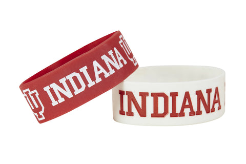 ~Indiana Hoosiers Bracelets - 2 Pack Wide - Special Order~ backorder