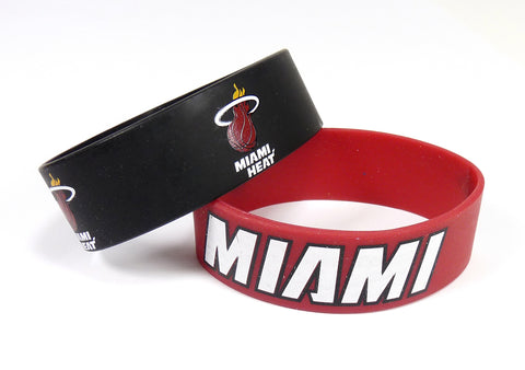 ~Miami Heat Bracelets - 2 Pack Wide - Special Order~ backorder