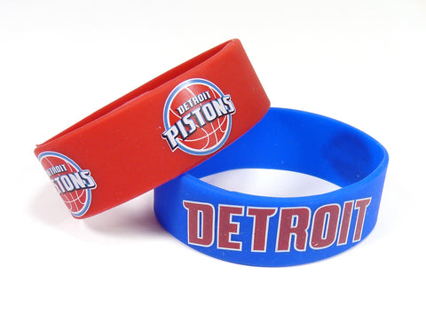 ~Detroit Pistons Bracelets - 2 Pack Wide - Special Order~ backorder