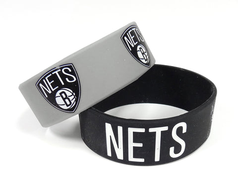 ~Brooklyn Nets Bracelets - 2 Pack Wide - Special Order~ backorder
