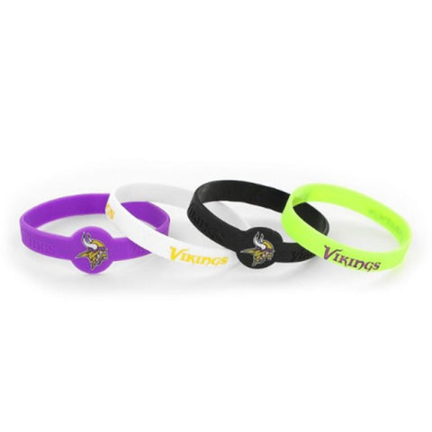Minnesota Vikings Bracelets 4 Pack Silicone
