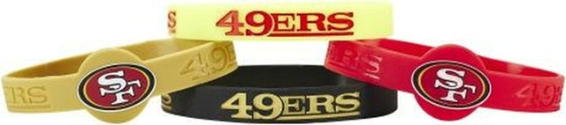 Pulseras de silicona de los San Francisco 49ers, paquete de 4