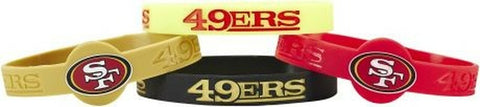 ~San Francisco 49ers Bracelets 4 Pack Silicone - Special Order~ backorder