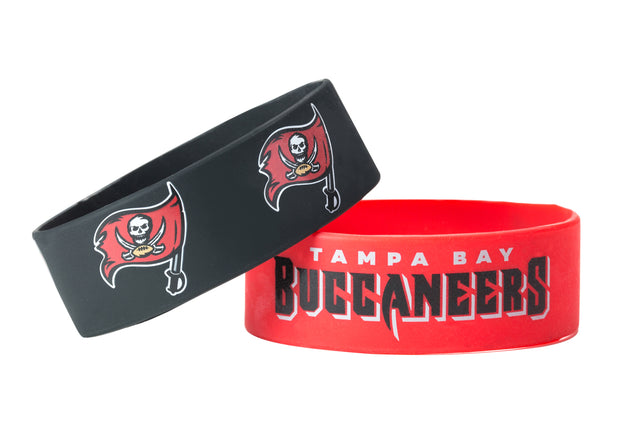 Paquete de 2 pulseras anchas de los Tampa Bay Buccaneers