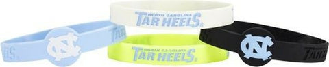North Carolina Tar Heels Bracelets - 4 Pack Silicone - Special Order