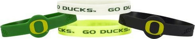 Pulseras de silicona de Oregon Ducks (paquete de 4)