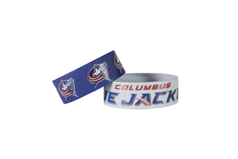 ~Columbus Blue Jackets Bracelets 2 Pack Wide - Special Order~ backorder