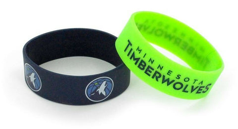 ~Minnesota Timberwolves Bracelets 2 Pack Wide - Special Order~ backorder