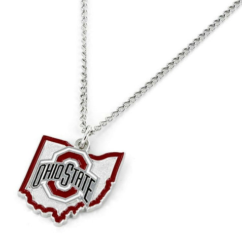 Ohio State Buckeyes Necklace State Design