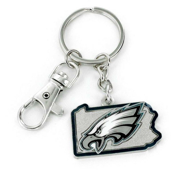 Llavero con diseño del estado de los Philadelphia Eagles