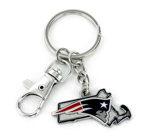 New England Patriots Keychain State Design - Special Order