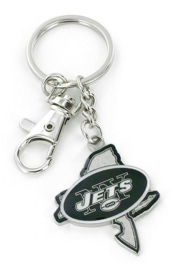 Llavero con diseño del estado de los New York Jets