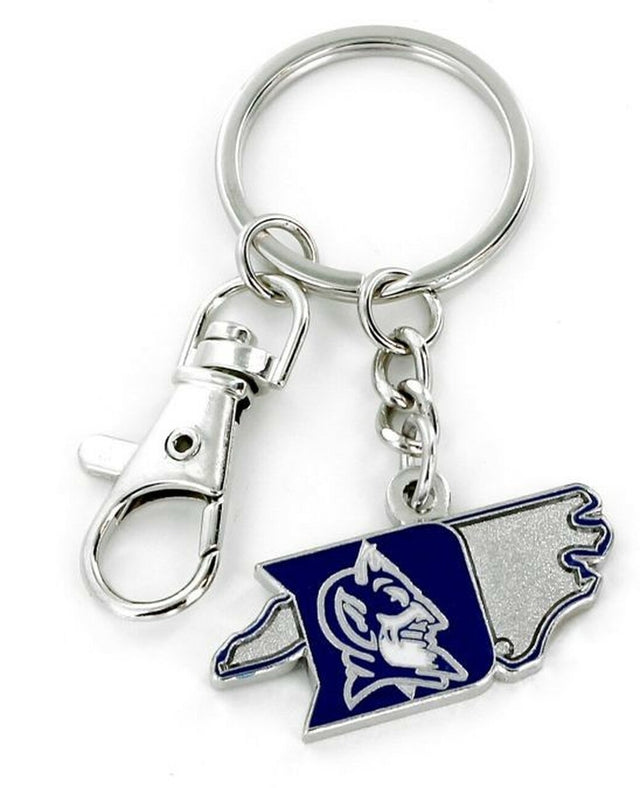 Duke Blue Devils Keychain State Design