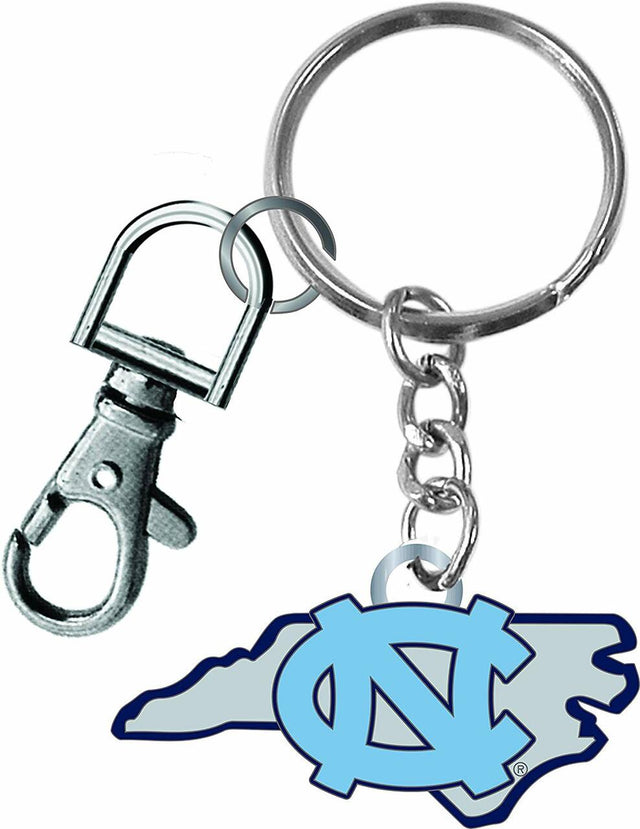 Llavero con diseño del estado de los Tar Heels de Carolina del Norte