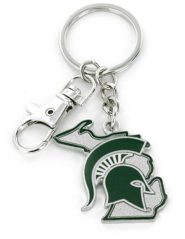 Michigan State Spartans Keychain State Design - Special Order