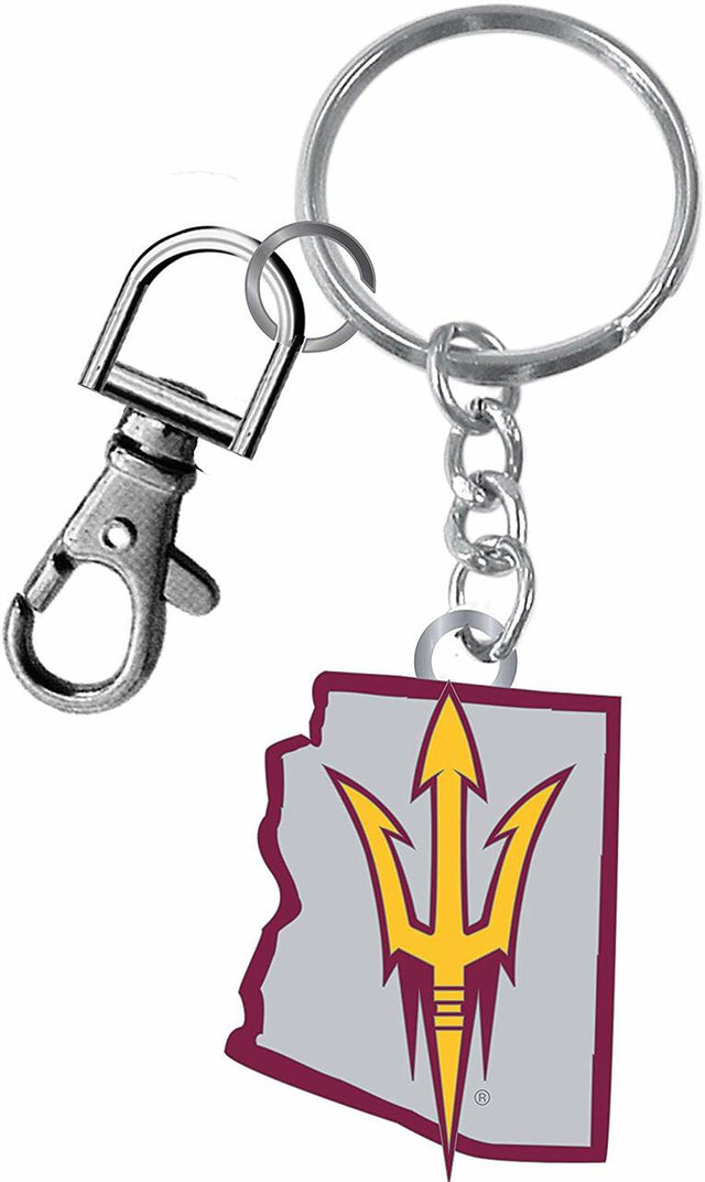 Llavero con diseño del estado de Arizona State Sun Devils