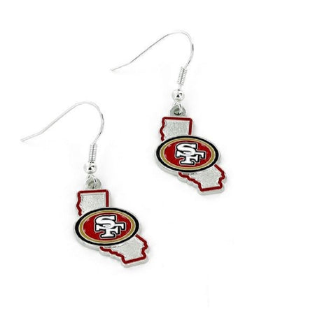 ~San Francisco 49ers Earrings State Design - Special Order~ backorder