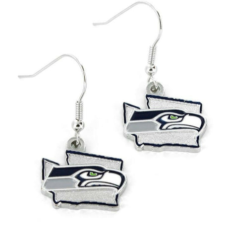 Seattle Seahawks Earrings State Design