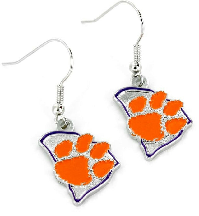 Pendientes de los Tigres de Clemson con diseño estatal