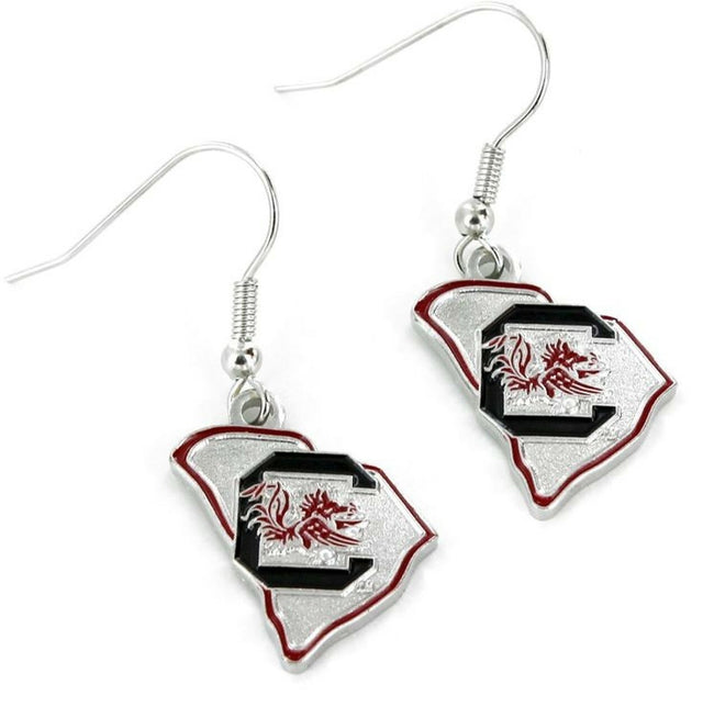 South Carolina Gamecocks Earrings State Design