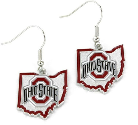 Ohio State Buckeyes Earrings State Design