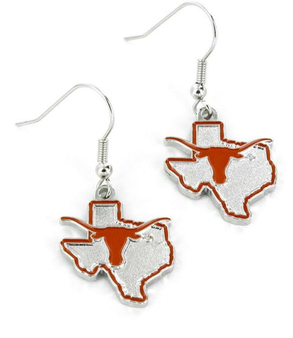 Texas Longhorns Earrings State Design