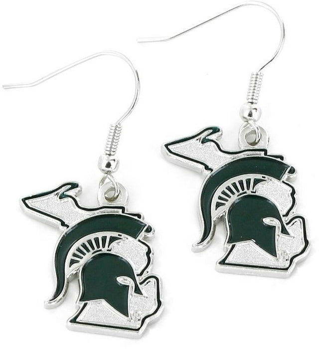 Michigan State Spartans Earrings State Design