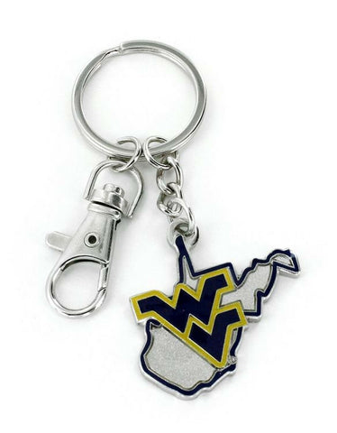 ~West Virginia Mountaineers Keychain State Design - Special Order~ backorder