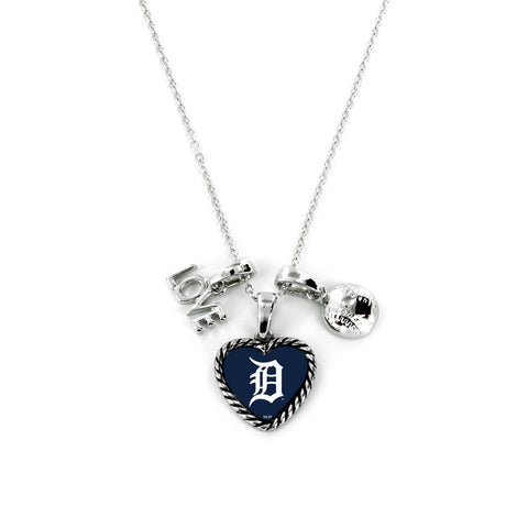 Detroit Tigers Necklace Charmed Sport Love Baseball - Special Order