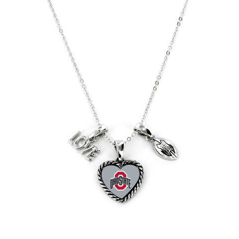 Ohio State Buckeyes Necklace Charmed Sport Love Football