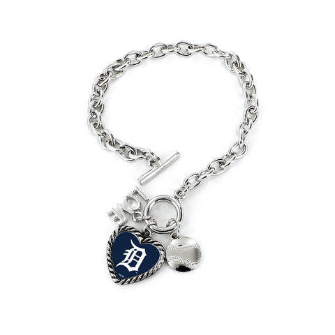 ~Detroit Tigers Bracelet Charmed Sport Love Baseball~ backorder