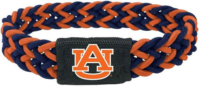 Pulsera trenzada de Auburn Tigers en azul marino y naranja