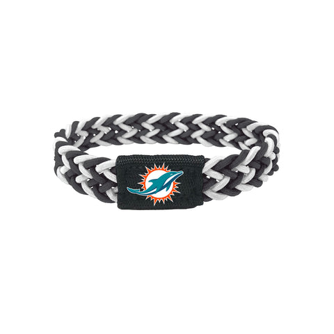 ~Miami Dolphins Bracelet Braided Black and White~ backorder