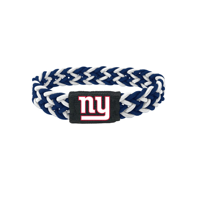 Pulsera de los New York Giants trenzada en azul marino y blanco