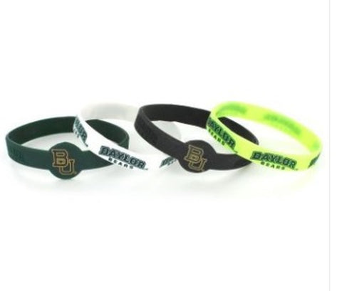 ~Baylor Bears Bracelets 4 Pack Silicone Alternate Design Special Order~ backorder