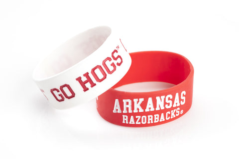 ~Arkansas Razorbacks Bracelets 2 Pack Wide - Special Order~ backorder