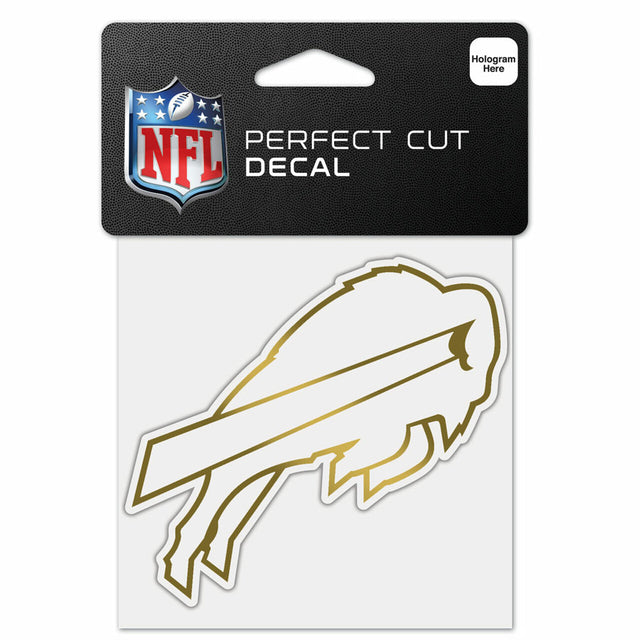 Buffalo Bills Decal 4x4 Perfect Cut Metallic Gold