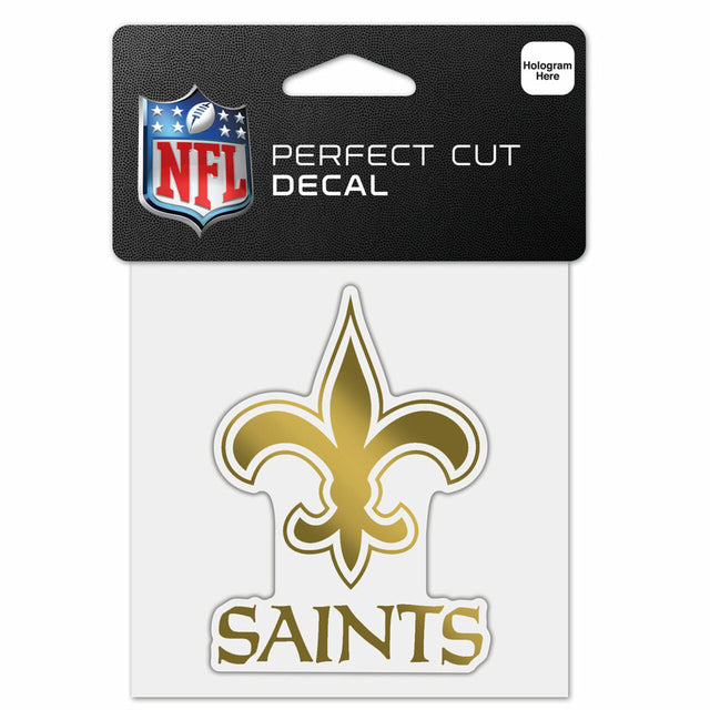 New Orleans Saints Decal 4x4 Perfect Cut Metallic Gold