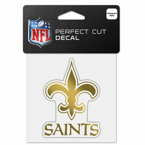 ~New Orleans Saints Decal 4x4 Perfect Cut Metallic Gold - Special Order~ backorder