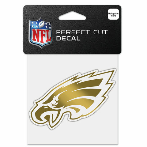 ~Philadelphia Eagles Decal 4x4 Perfect Cut Metallic Gold - Special Order~ backorder