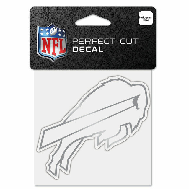 Buffalo Bills Decal 4x4 Perfect Cut Metallic Silver