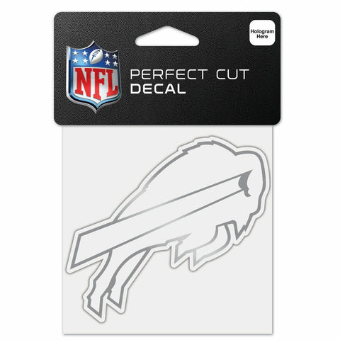 ~Buffalo Bills Decal 4x4 Perfect Cut Metallic Silver - Special Order~ backorder