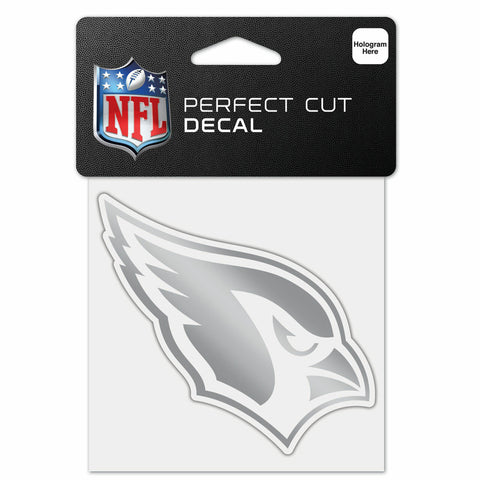 ~Arizona Cardinals Decal 4x4 Perfect Cut Metallic Silver - Special Order~ backorder