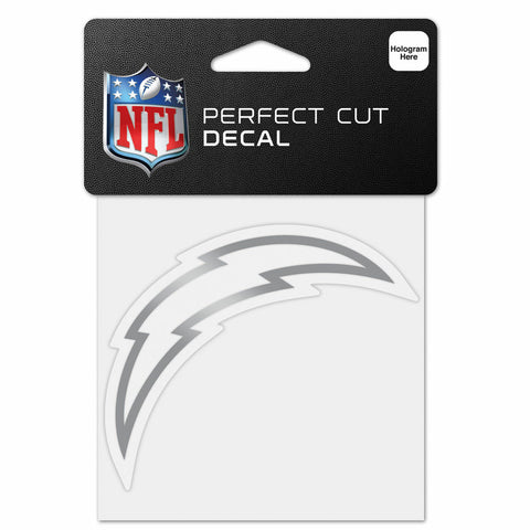 ~Los Angeles Chargers Decal 4x4 Perfect Cut Metallic Silver - Special Order~ backorder
